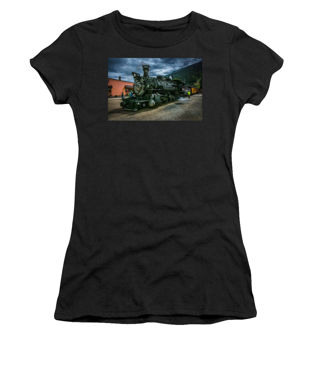 Train Women's T-Shirt featuring the photograph Durango Silverton NGRR by Randall Branham