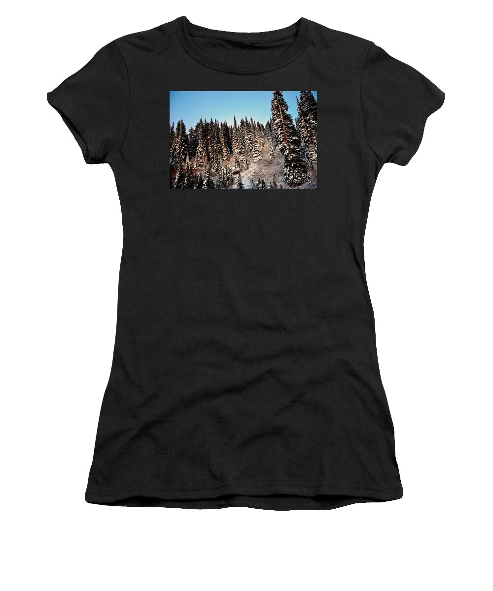 Alpine Women's T-Shirt featuring the photograph Dusting by Frank Larkin