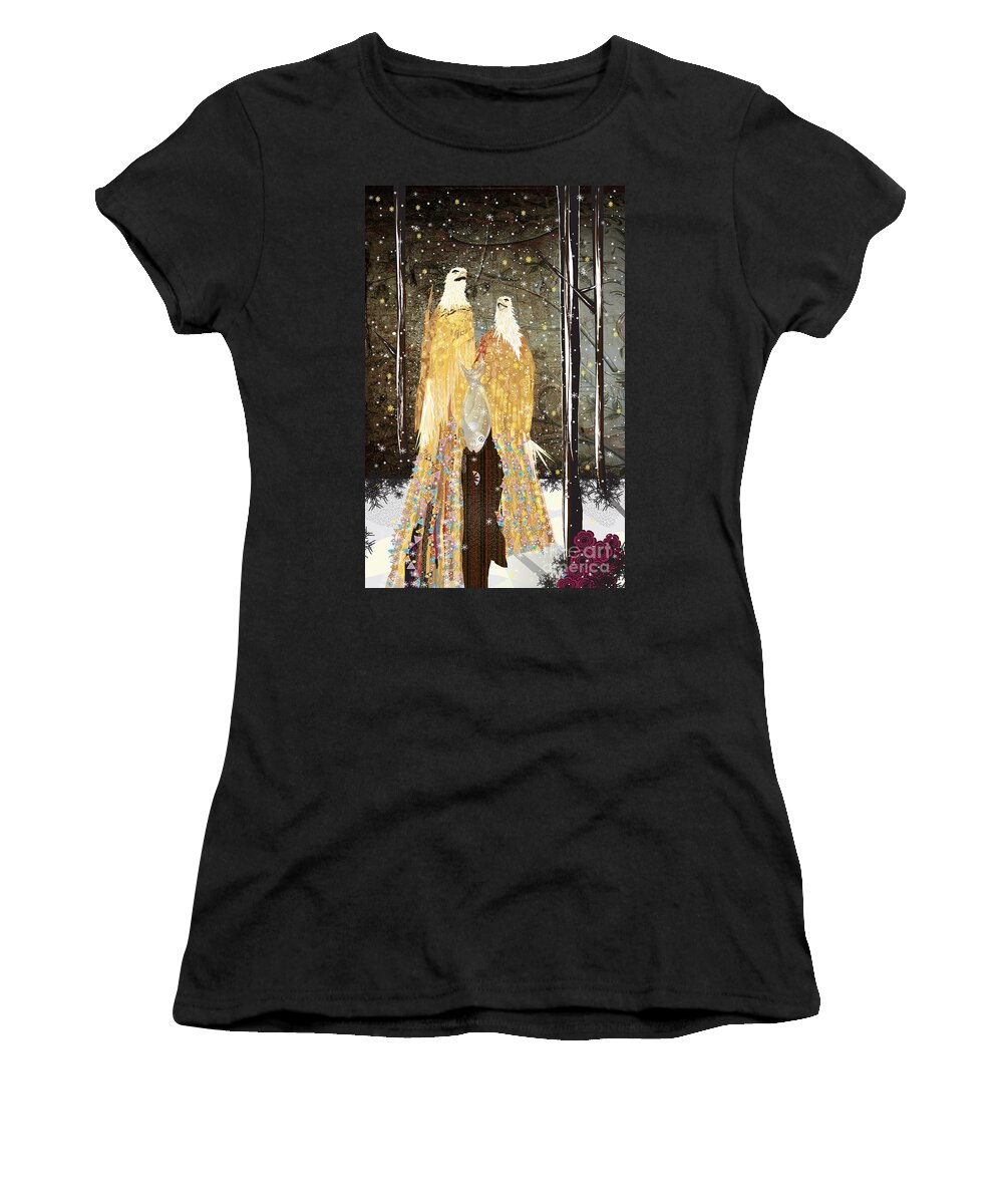 Eagles Women's T-Shirt featuring the digital art Winter Dress by Kim Prowse