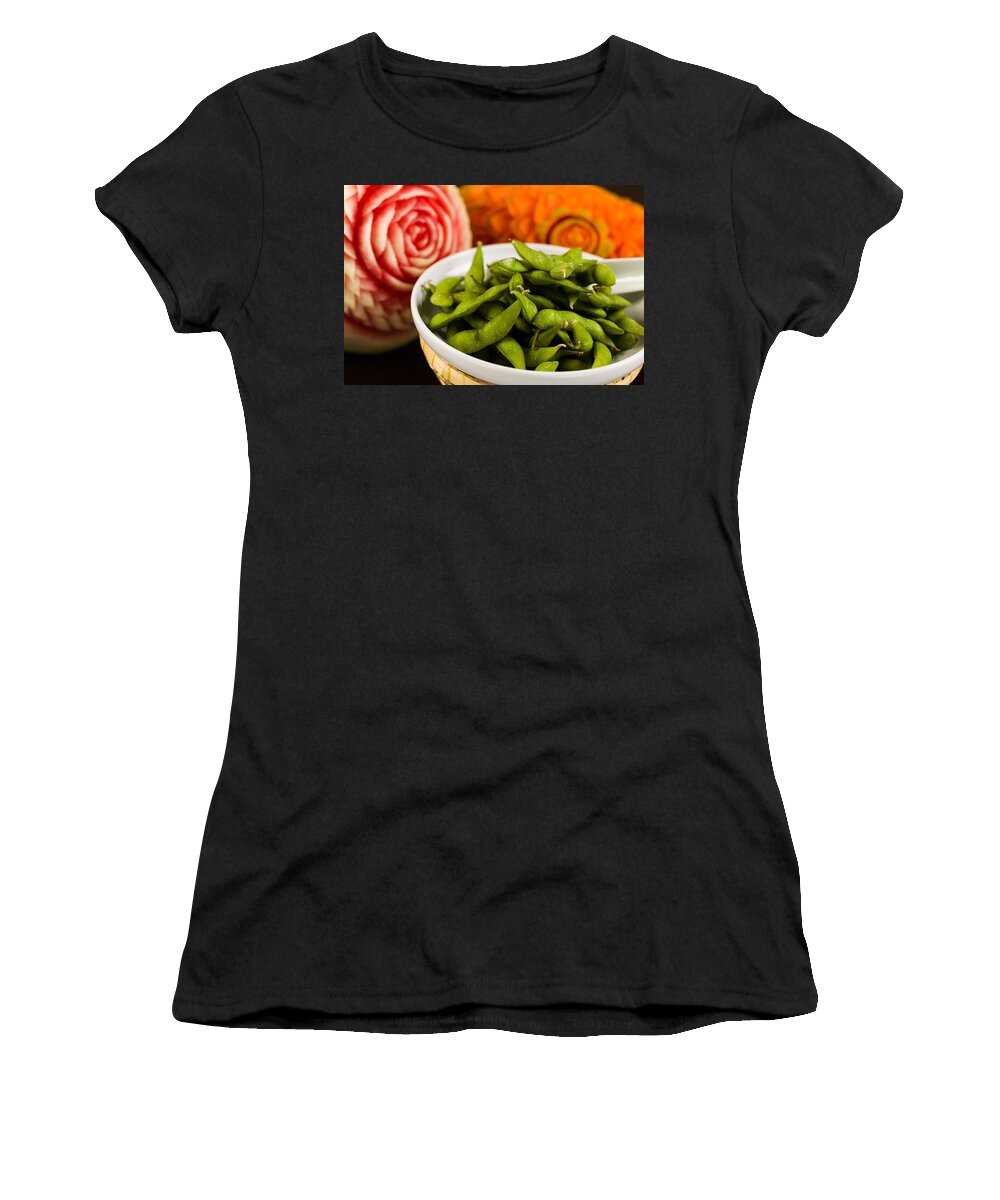 Asian Women's T-Shirt featuring the photograph Edamame by Raul Rodriguez