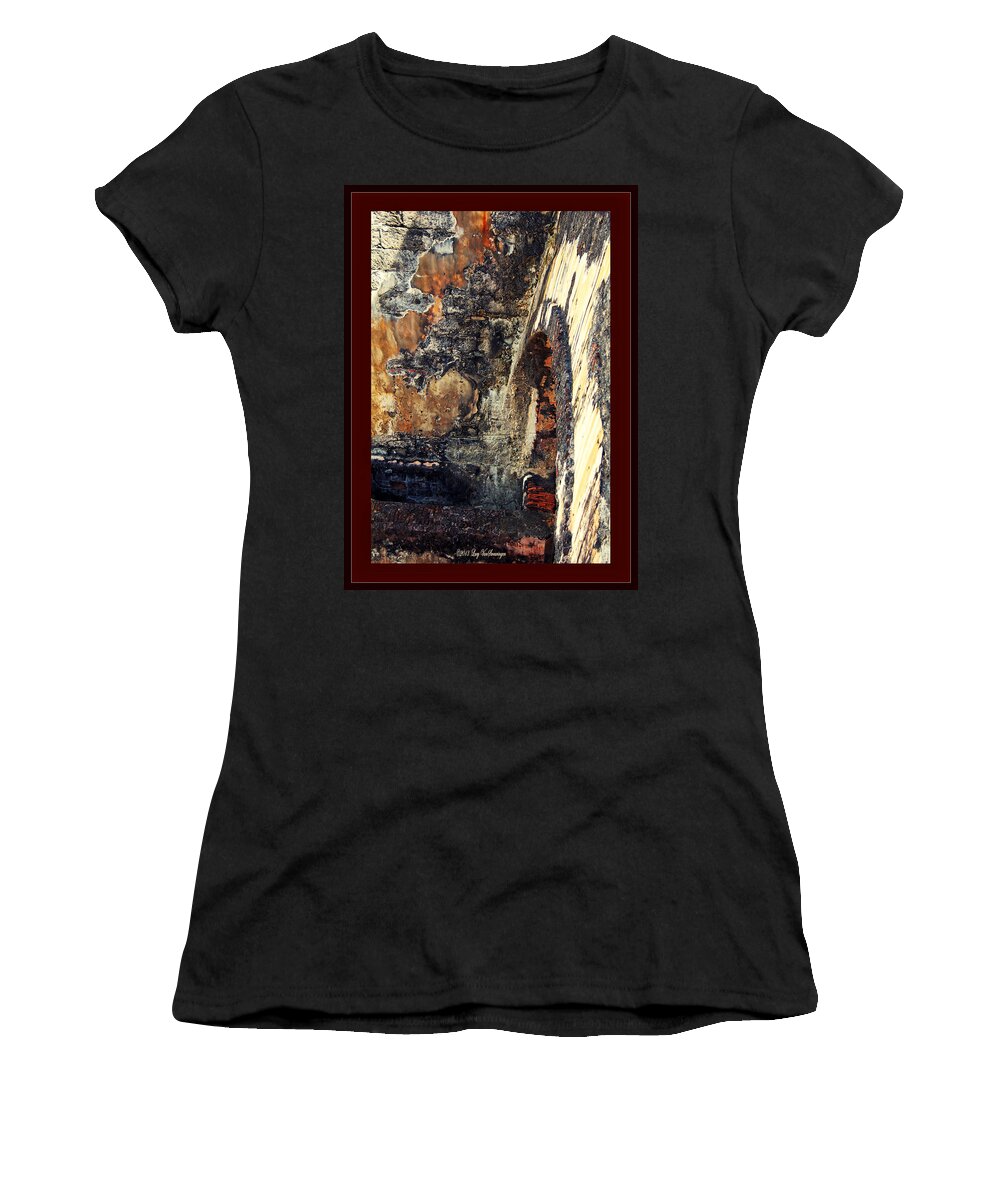 El Morro Women's T-Shirt featuring the photograph El Morro Arch with border by Lucy VanSwearingen