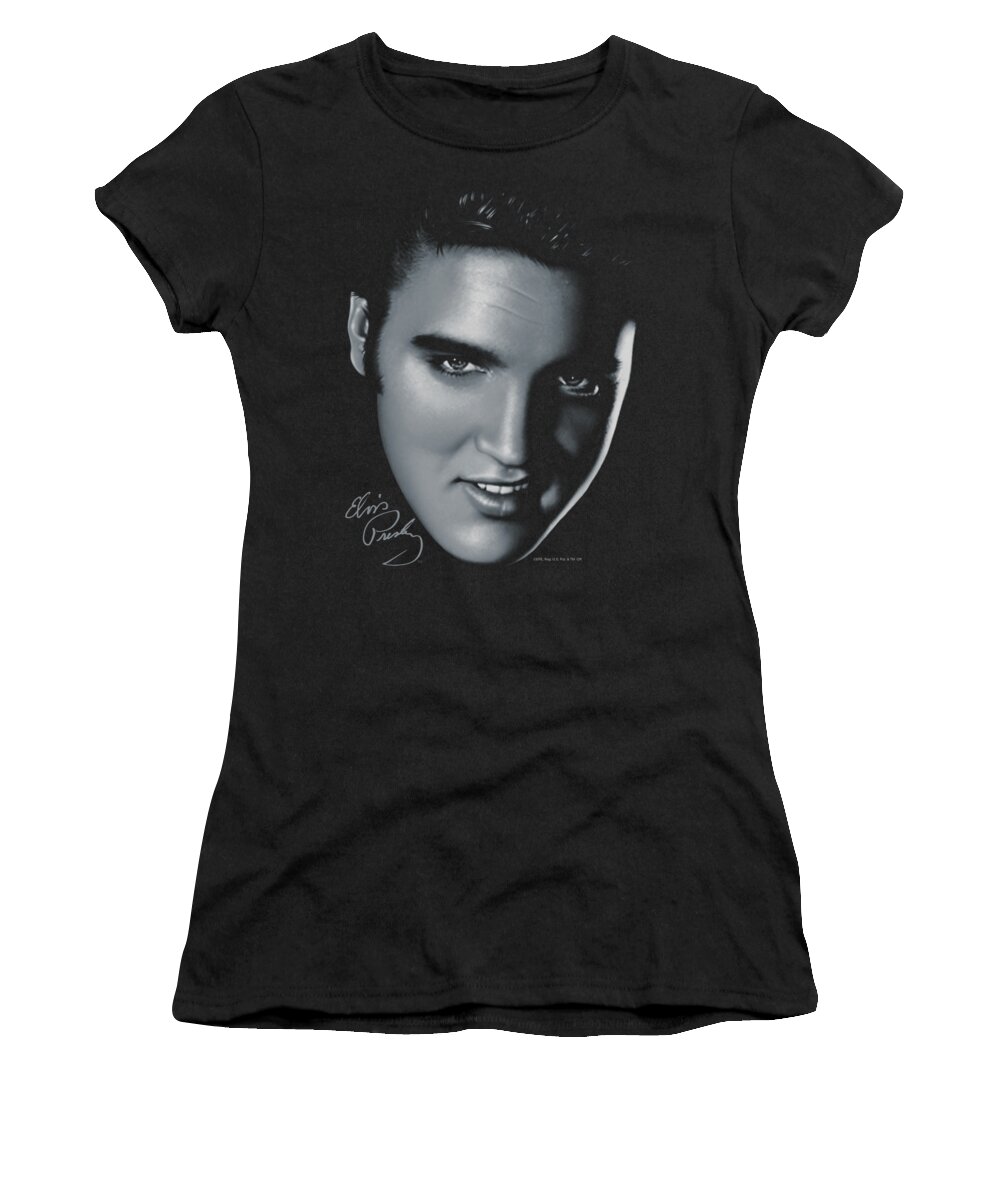 Elvis Women's T-Shirt featuring the digital art Elvis - Big Face by Brand A
