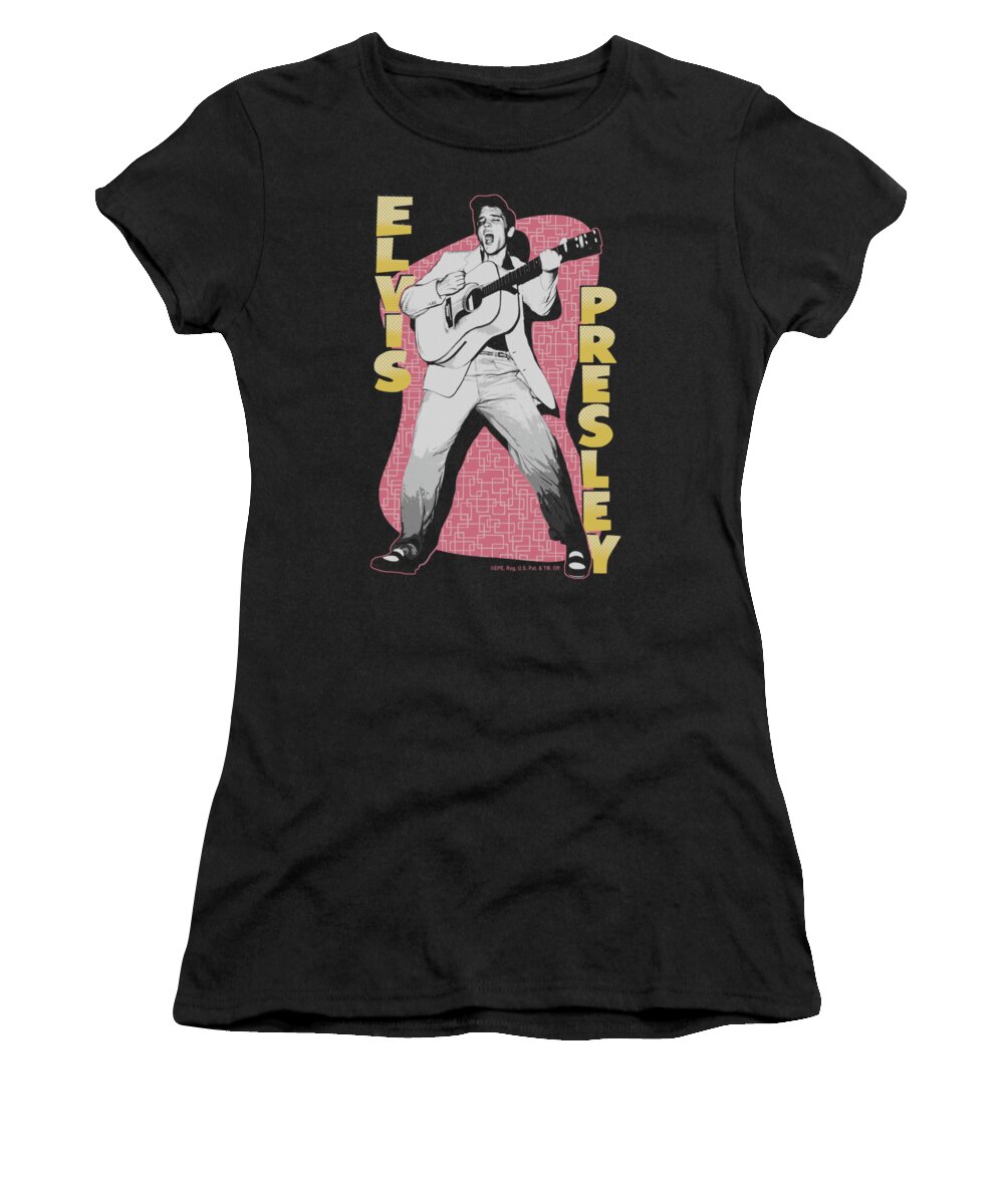Elvis Women's T-Shirt featuring the digital art Elvis - Pink Rock by Brand A