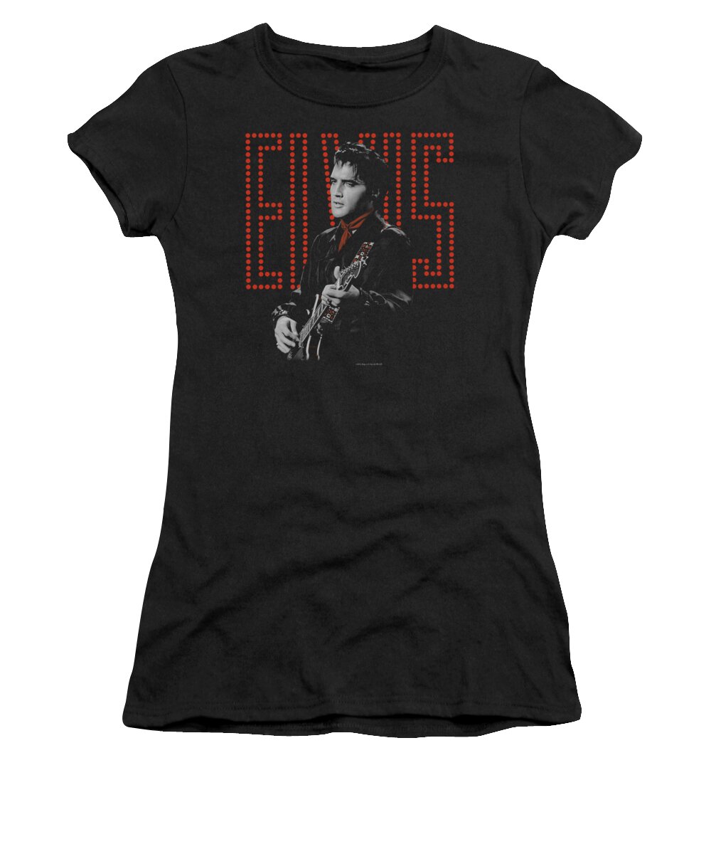  Women's T-Shirt featuring the digital art Elvis - Red Guitarman by Brand A