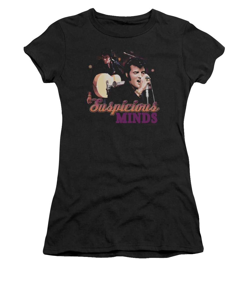 Elvis Women's T-Shirt featuring the digital art Elvis - Suspicious Minds by Brand A