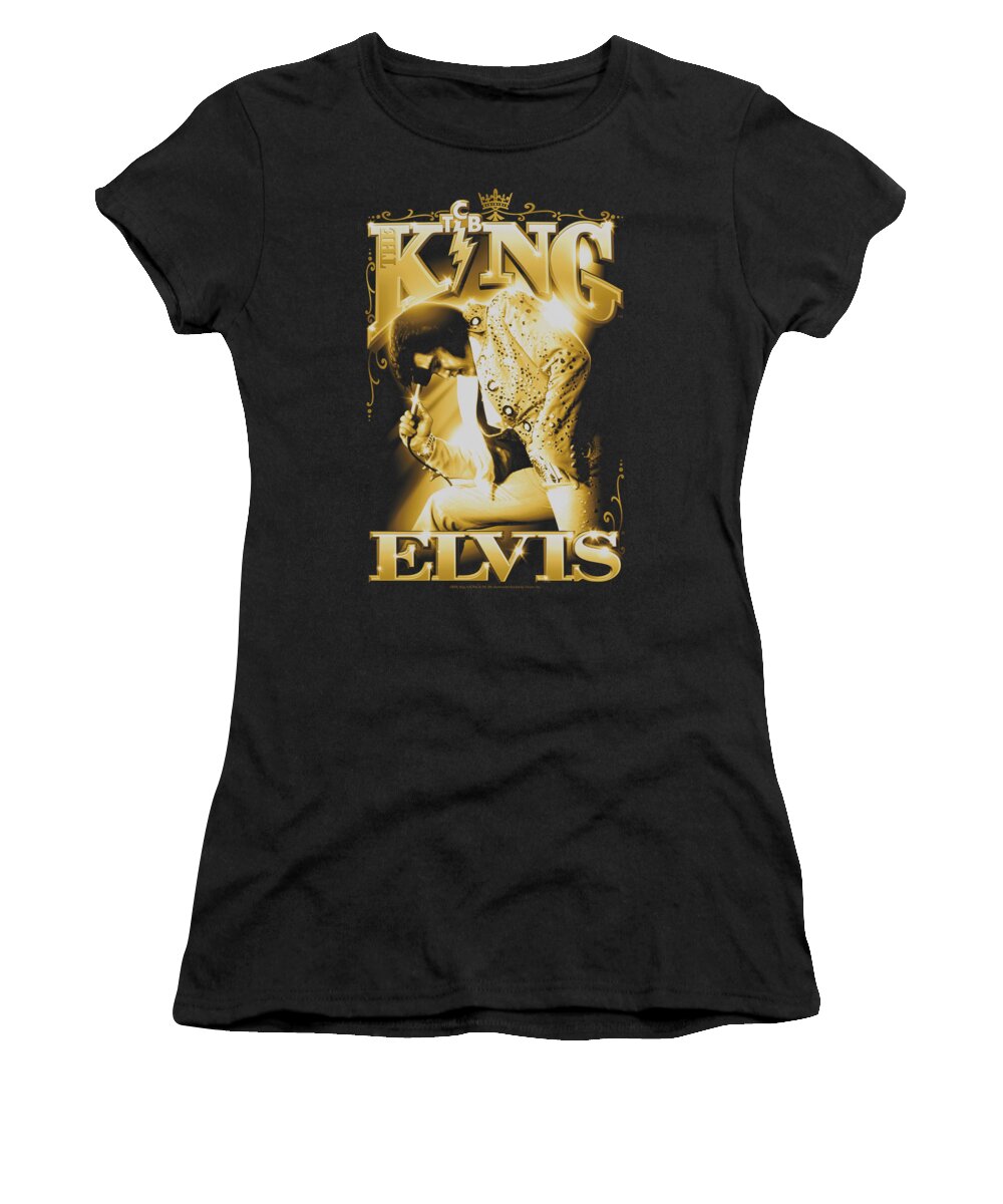  Women's T-Shirt featuring the digital art Elvis - The King by Brand A