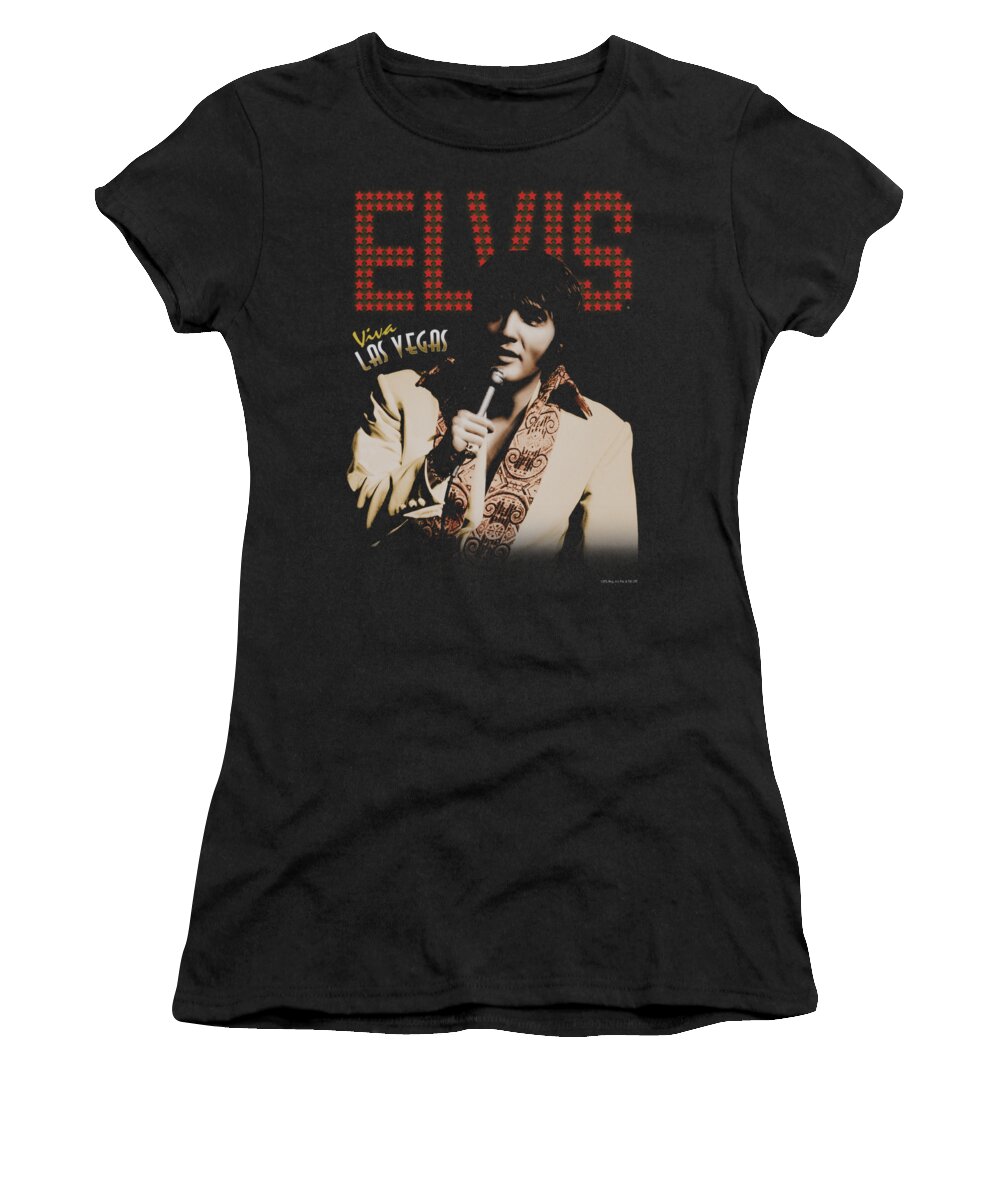 Elvis Women's T-Shirt featuring the digital art Elvis - Viva Star by Brand A
