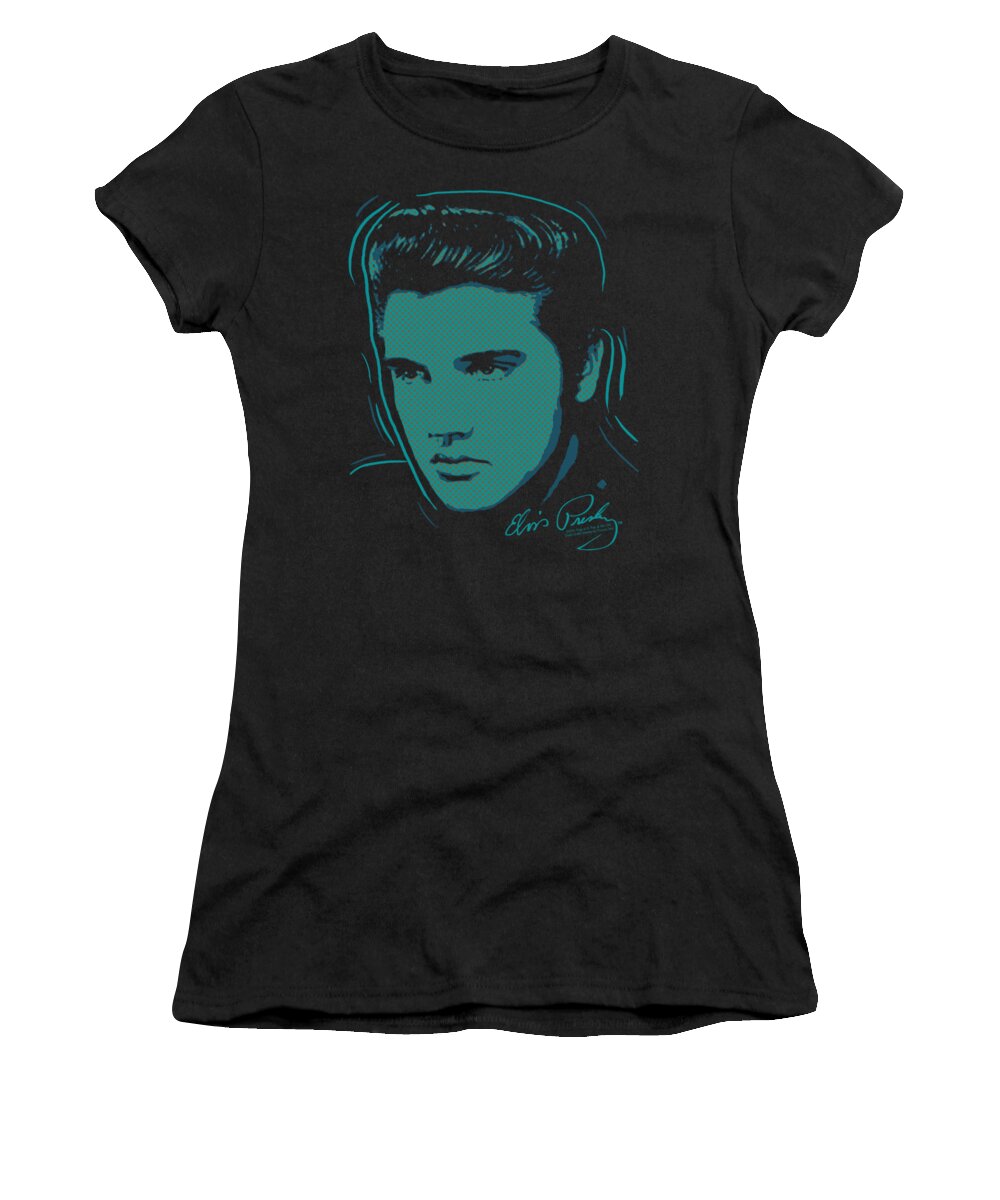 Elvis Women's T-Shirt featuring the digital art Elvis - Young Dots by Brand A