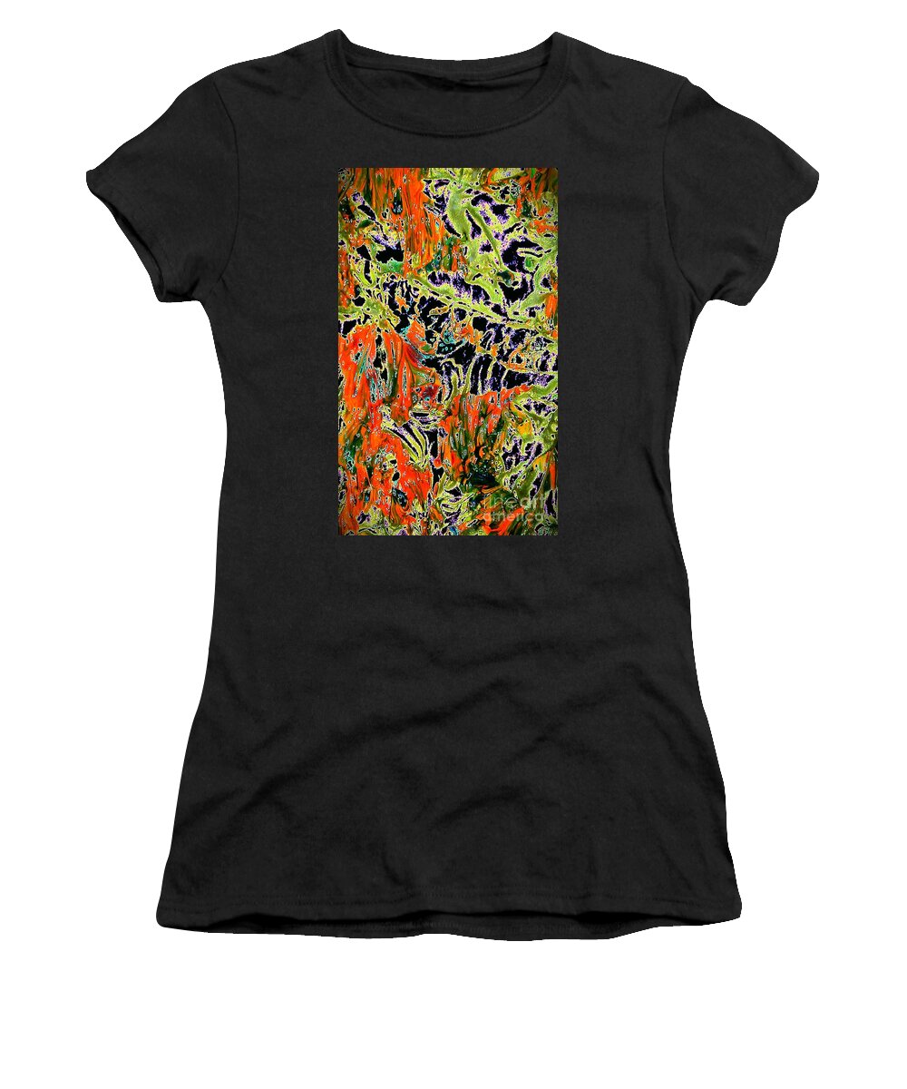 Garden Women's T-Shirt featuring the painting Entrance To Her Garden by Jacqueline McReynolds