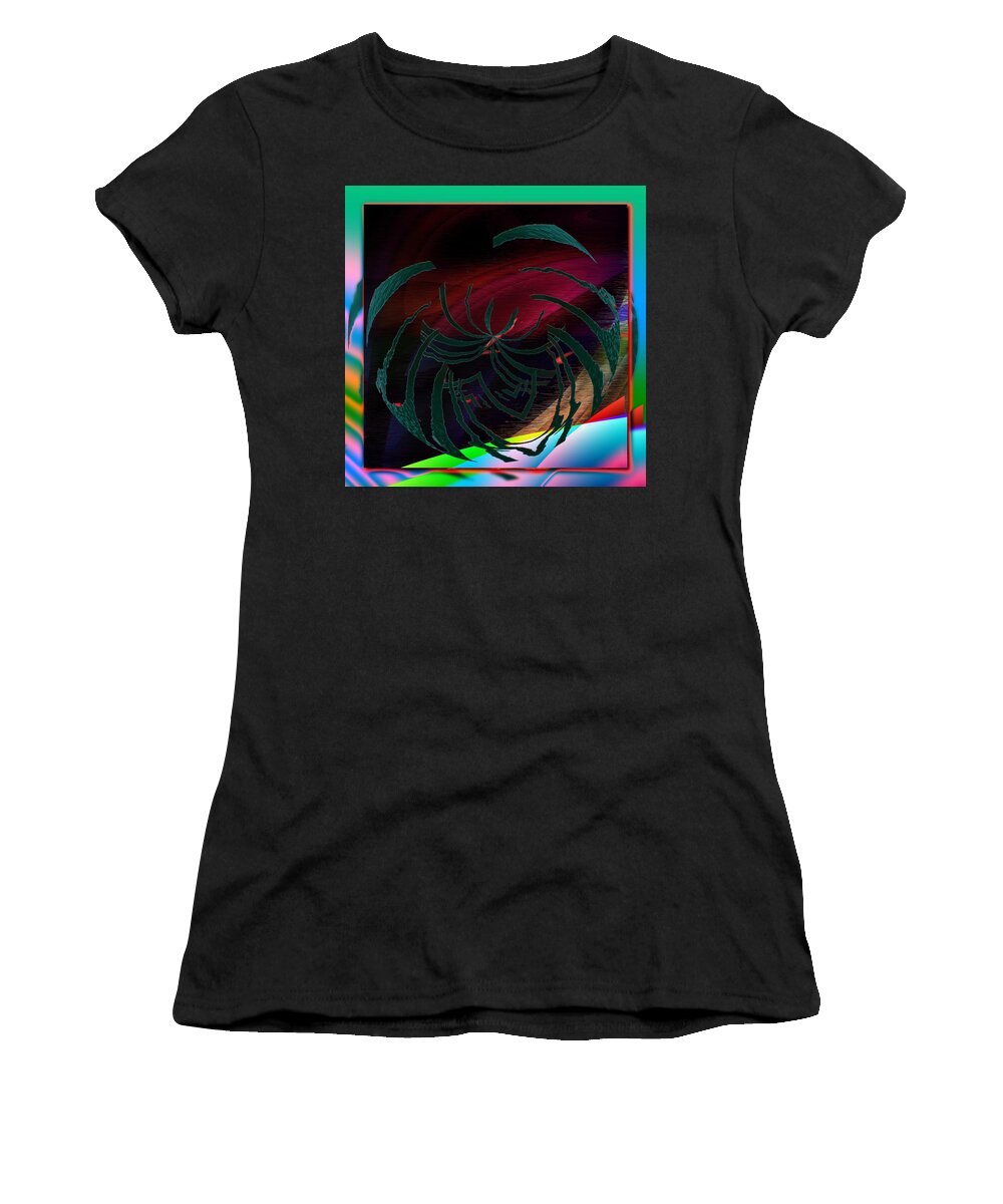 Abstract Women's T-Shirt featuring the digital art Enveloped 4 by Tim Allen