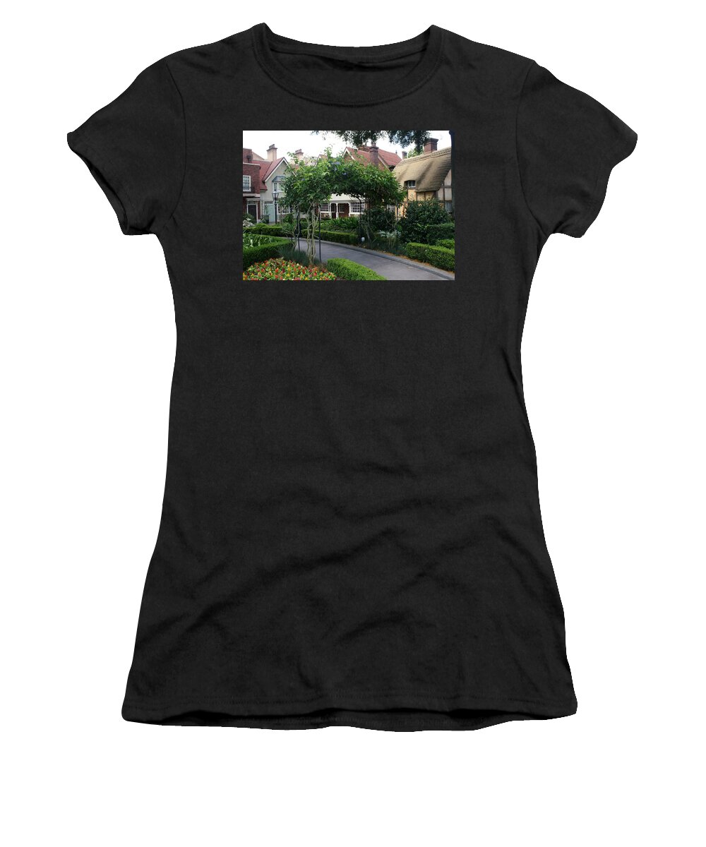 Epcot Women's T-Shirt featuring the photograph Epcot English Garden by David Nicholls