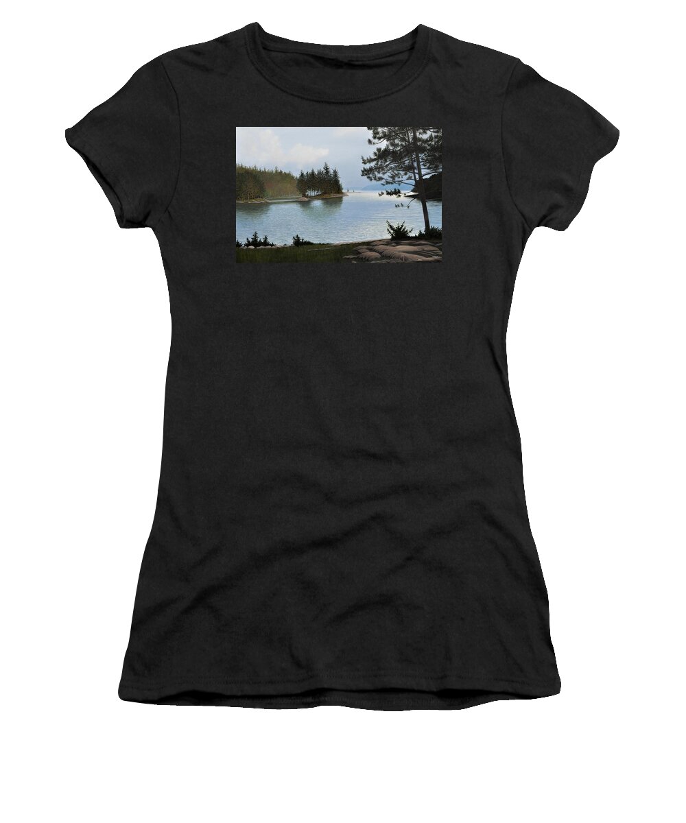 Landscape Women's T-Shirt featuring the painting Equanimity by Kenneth M Kirsch