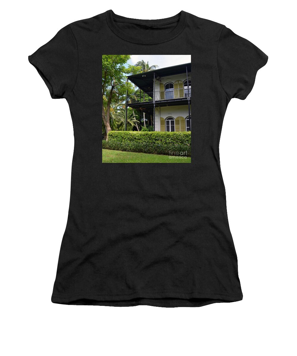 Hemingway House Women's T-Shirt featuring the photograph Ernest Hemingway House Key West Florida by Shawn O'Brien