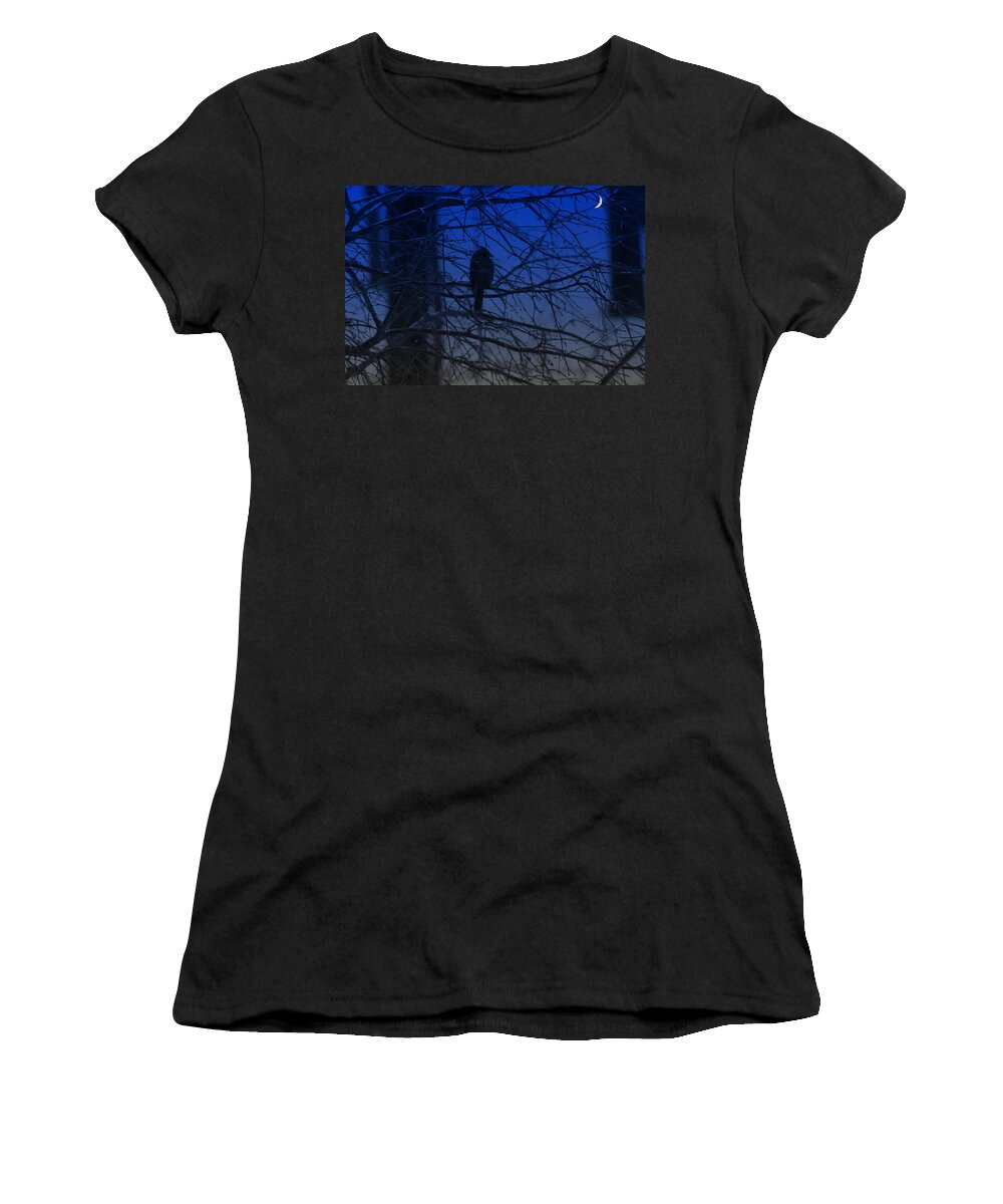 Profile Women's T-Shirt featuring the photograph Evening Fell by Barbara S Nickerson