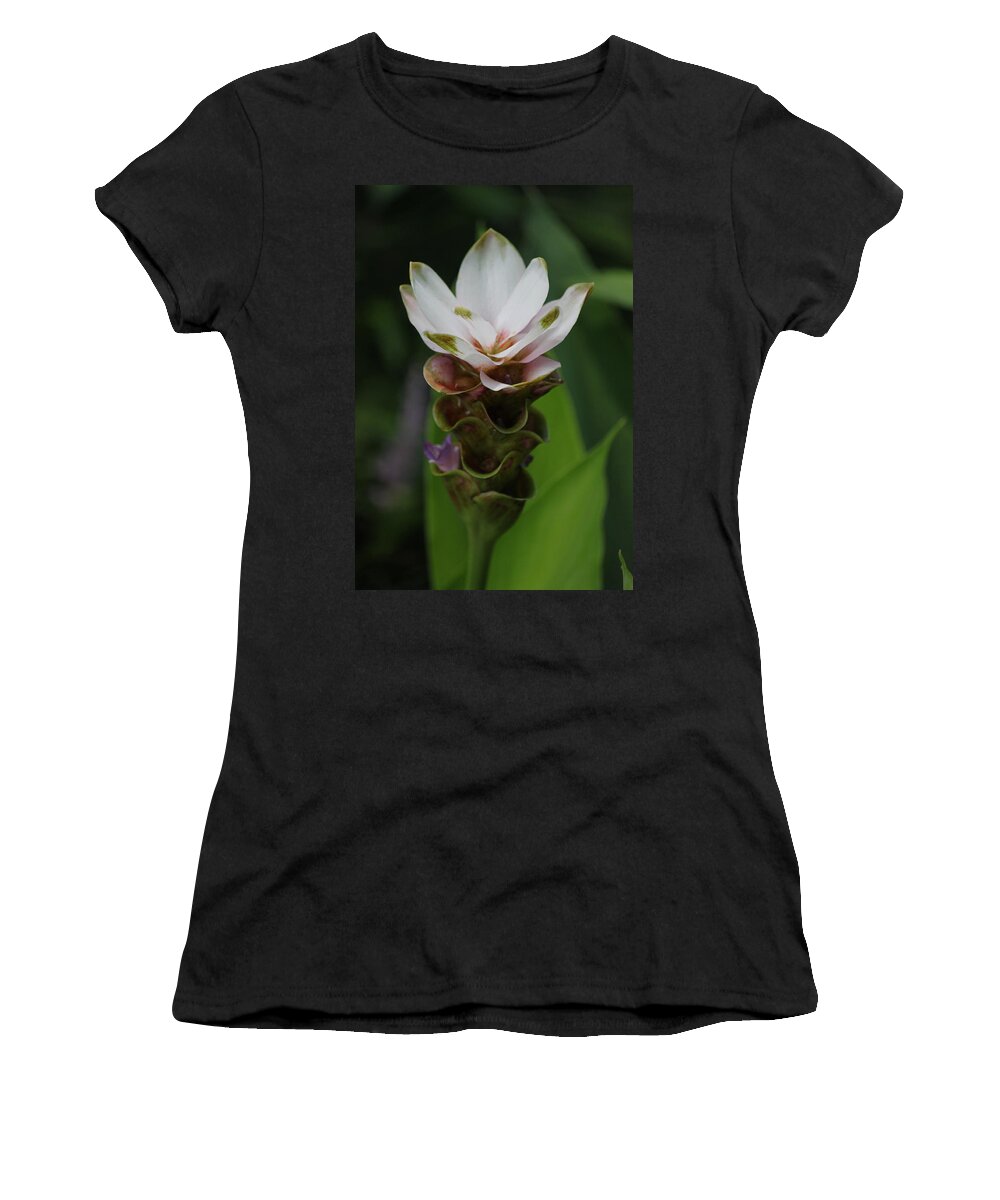Photograph Women's T-Shirt featuring the photograph Exotic Shade Flower II by Suzanne Gaff