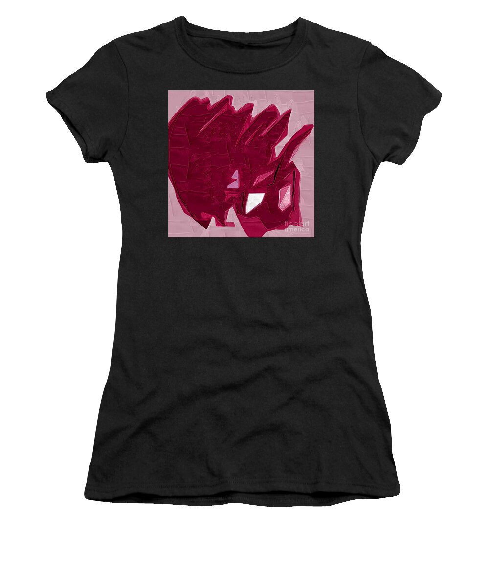 Abstract Women's T-Shirt featuring the painting Expression of Red by Kirt Tisdale