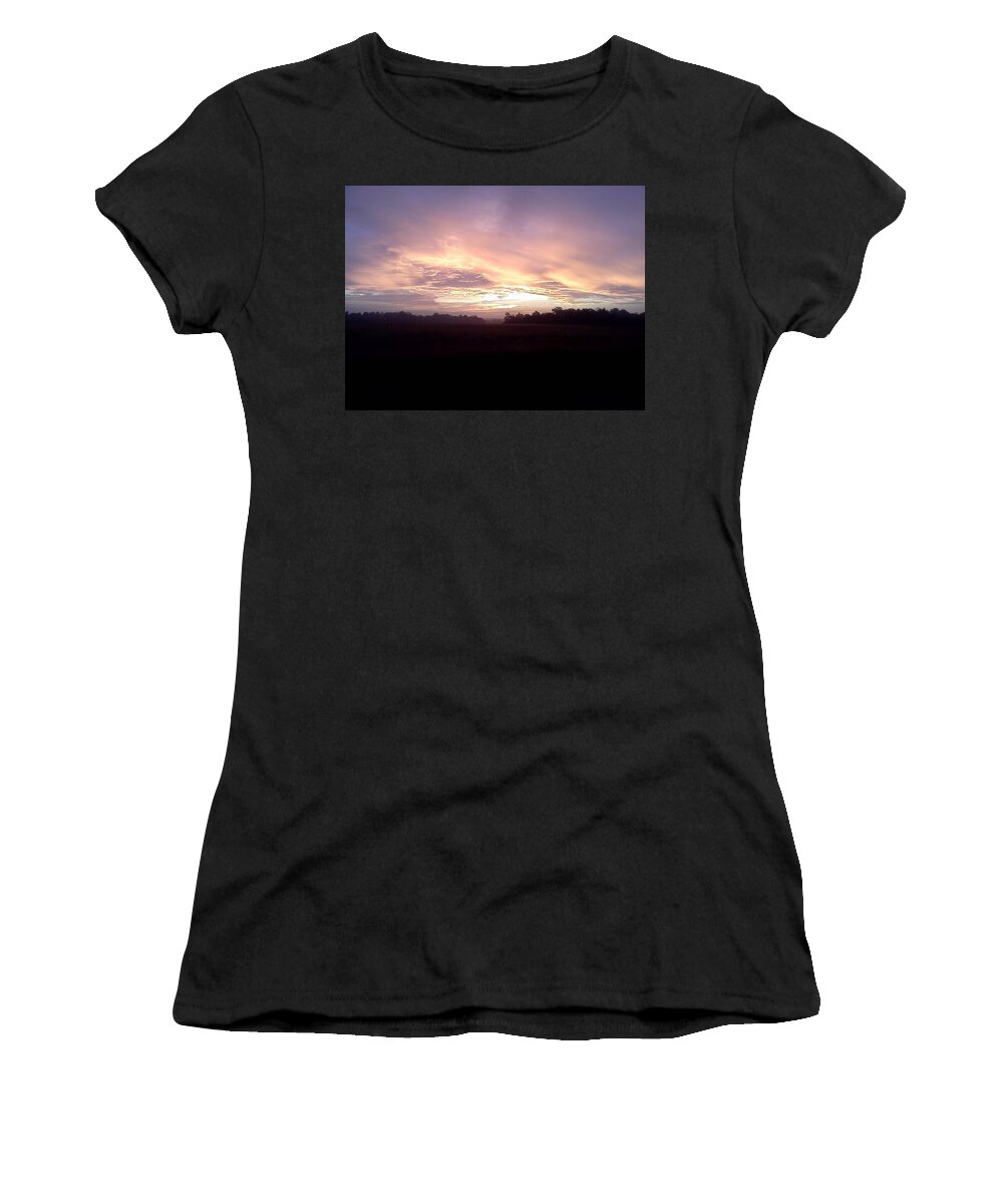 Sunrise Women's T-Shirt featuring the photograph Face in the Sunrise by Stacy C Bottoms
