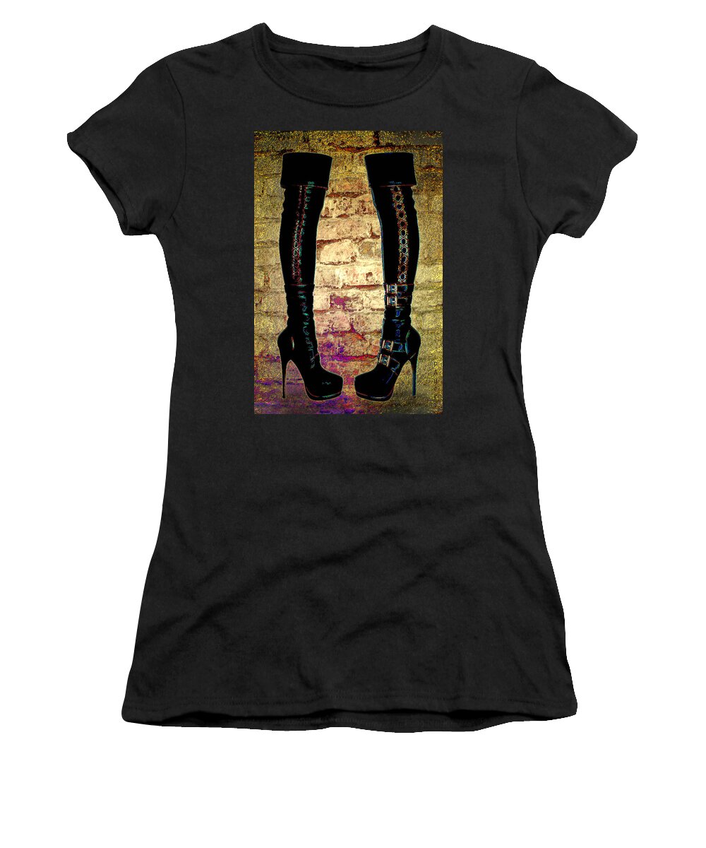 Photography Women's T-Shirt featuring the photograph Face Off by Paula Ayers