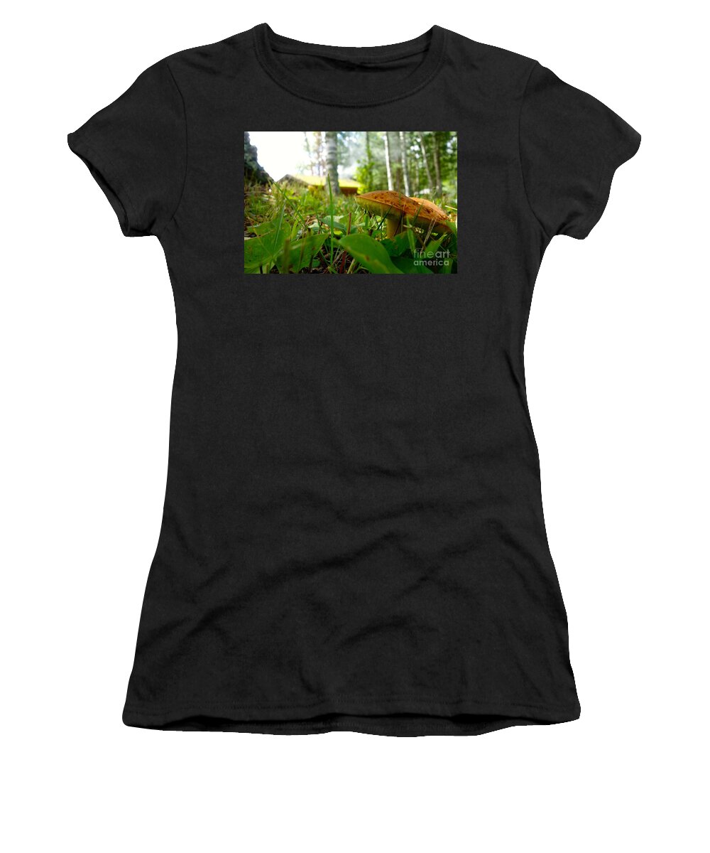 Fungi Women's T-Shirt featuring the photograph Fairy Home by Jacqueline Athmann