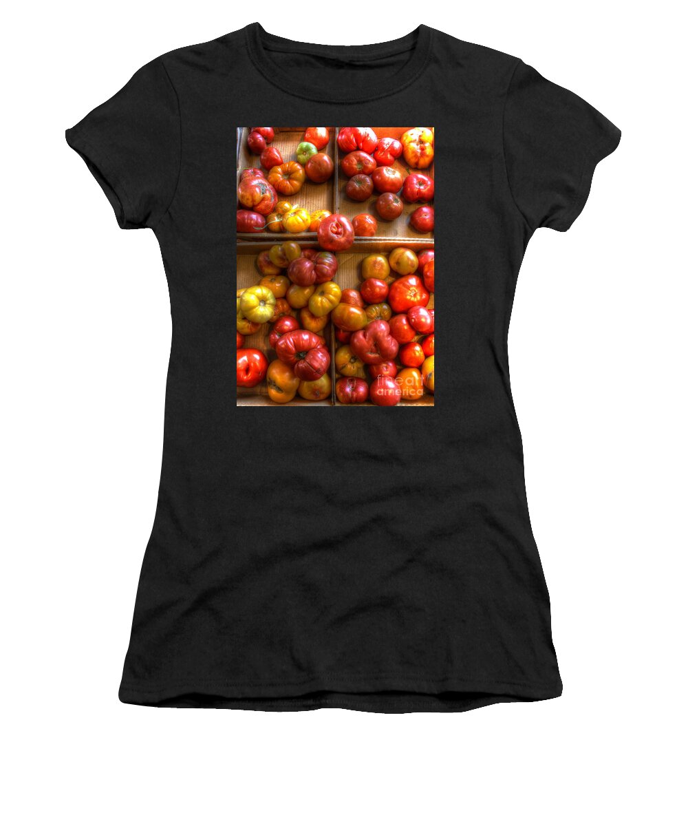 Background Women's T-Shirt featuring the photograph Farm Fresh Tomatoes by Dan Stone