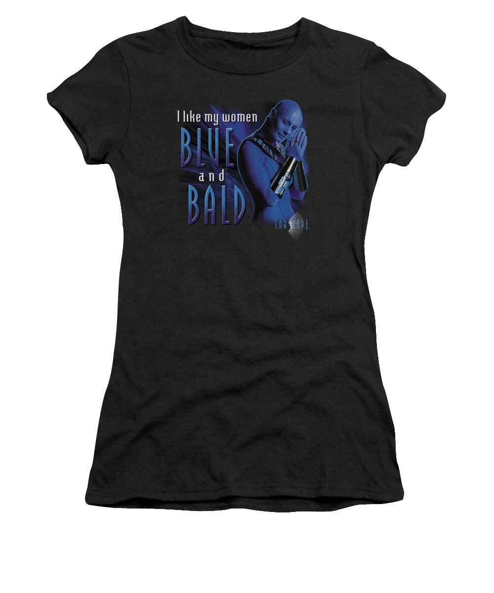Farscape Women's T-Shirt featuring the digital art Farscape - Blue And Bald by Brand A