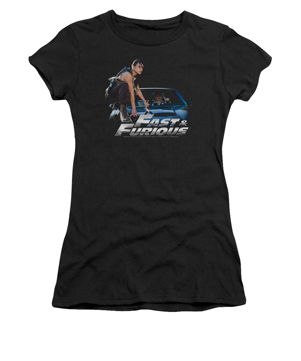 Fast And The Furious Women's T-Shirt featuring the digital art Fast And Furious - Car Ride by Brand A