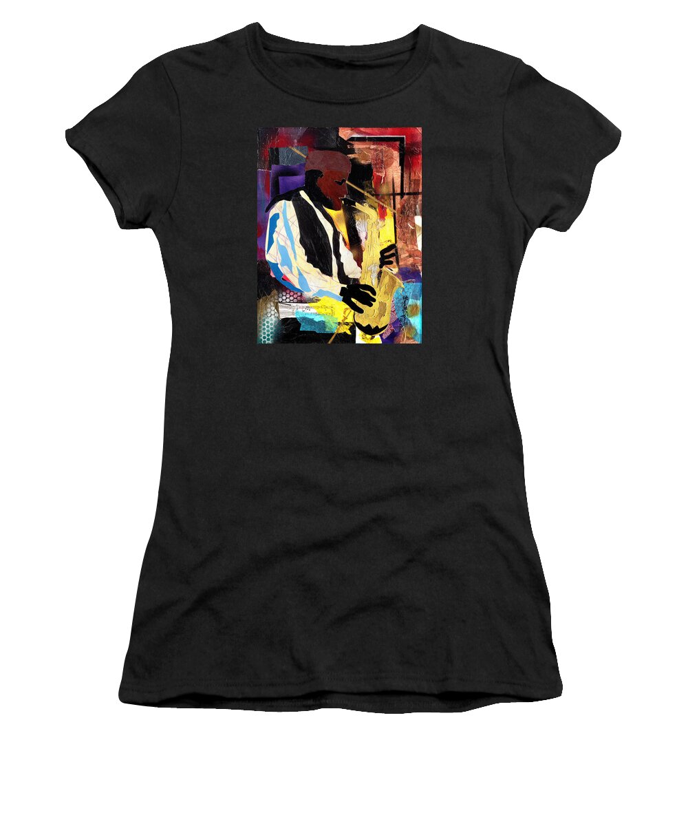 Everett Spruill Women's T-Shirt featuring the painting Fathead Newman by Everett Spruill