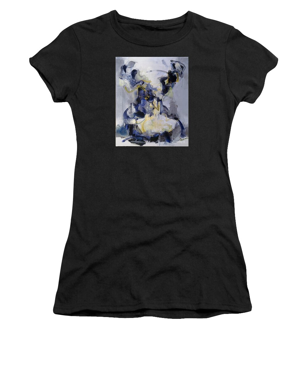 Oils Women's T-Shirt featuring the painting Fear of Time by Ritchard Rodriguez
