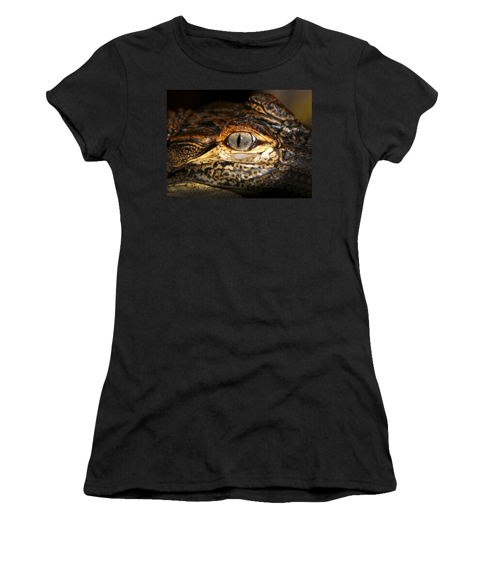 Gator Women's T-Shirt featuring the photograph Feisty Gator by Anthony Jones