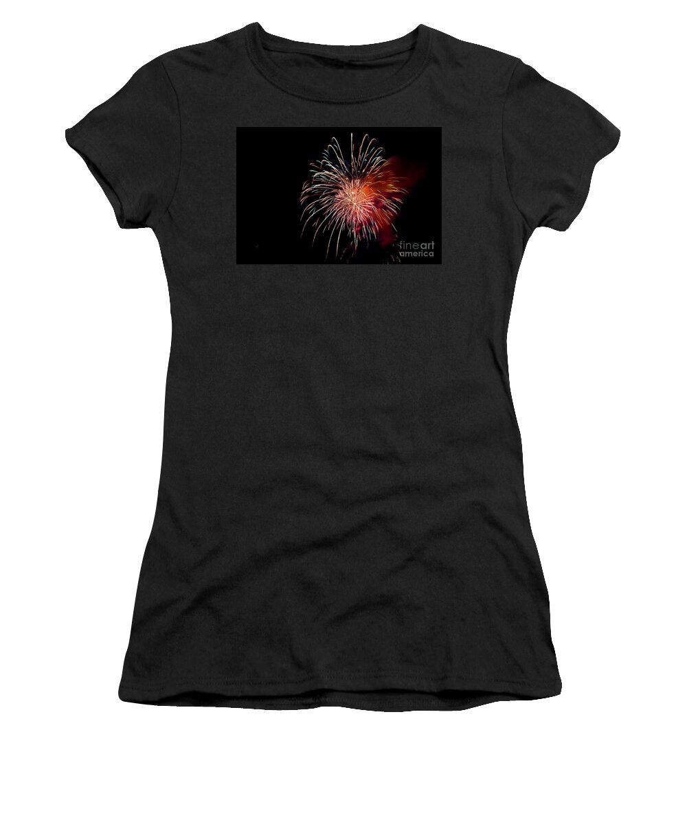 Fireworks Women's T-Shirt featuring the photograph Fireworks by Grace Grogan
