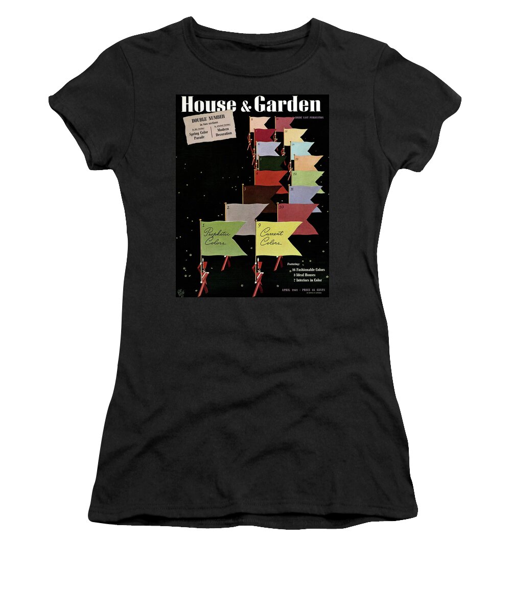 House And Garden Women's T-Shirt featuring the photograph Flags Being Carried By Toy Soldiers by Paolo Garretto