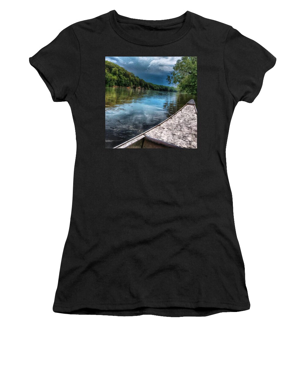 River Women's T-Shirt featuring the photograph Floating Down the Fox River by Nick Heap