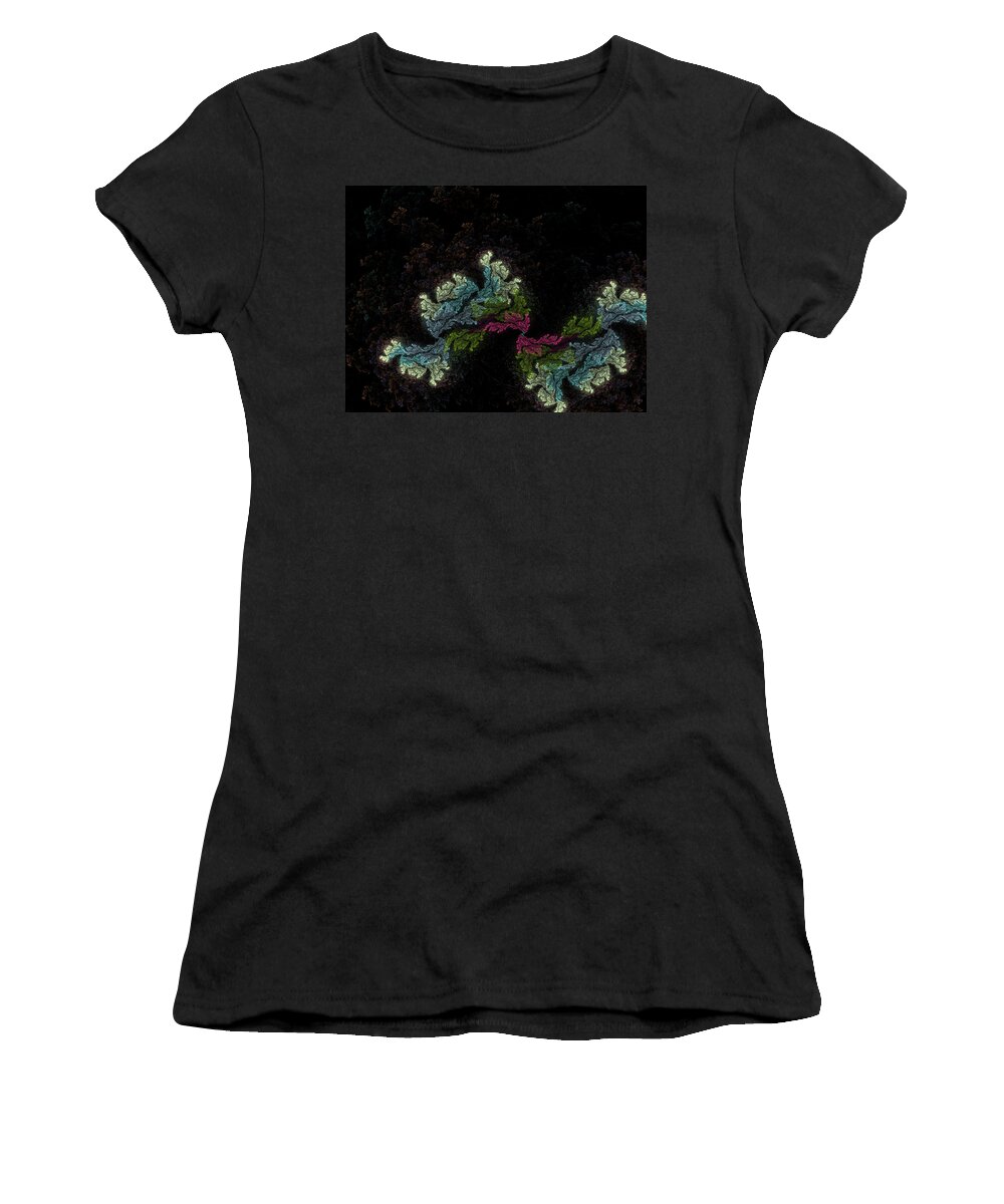 Digital Women's T-Shirt featuring the digital art Floating Foliage by Fred Hahn