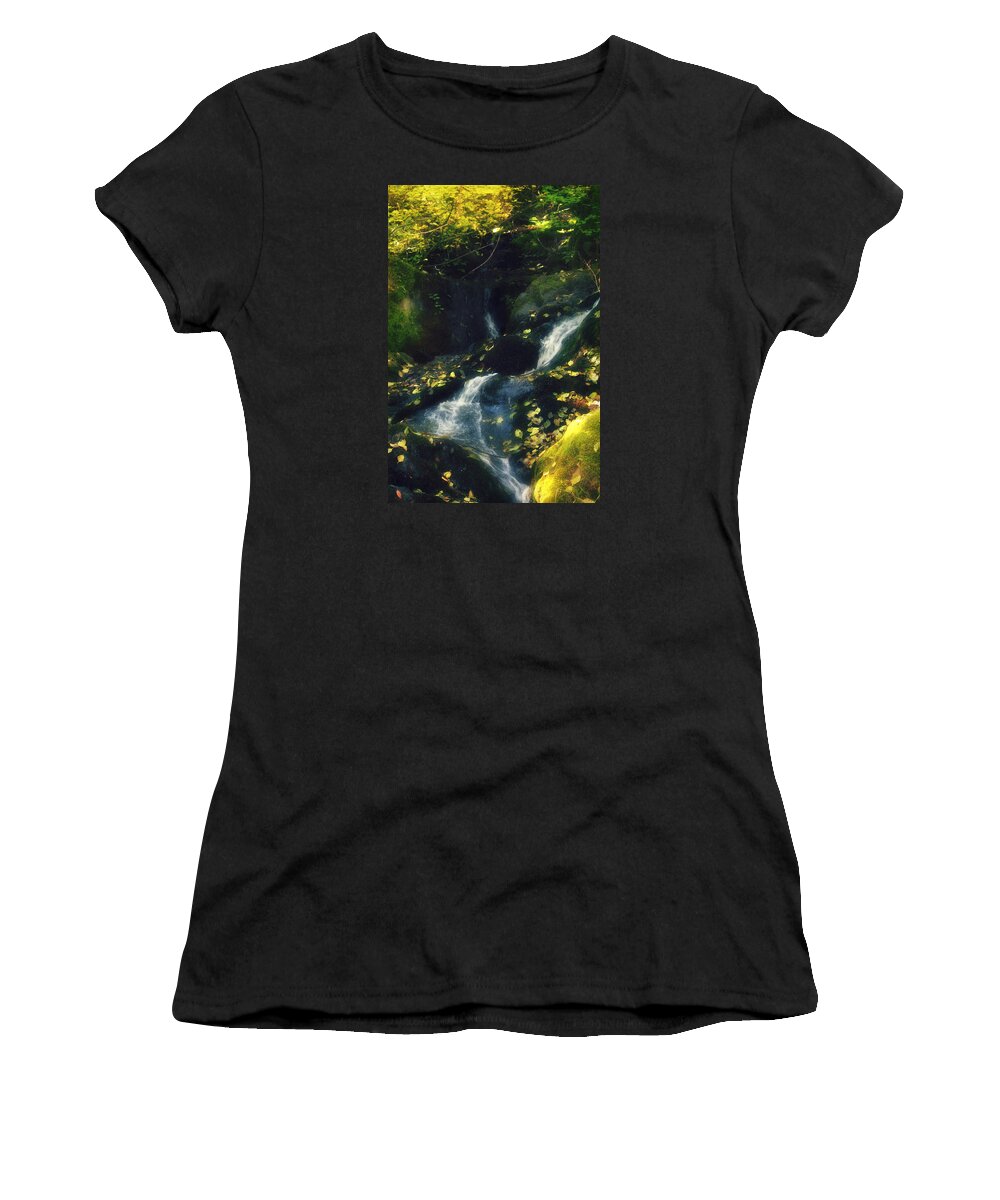 Waterfalls Women's T-Shirt featuring the photograph Floating Leaves by Melanie Lankford Photography