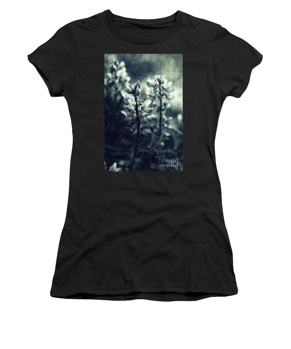 Monochromatic Women's T-Shirt featuring the photograph Arctic Lupines by Priska Wettstein