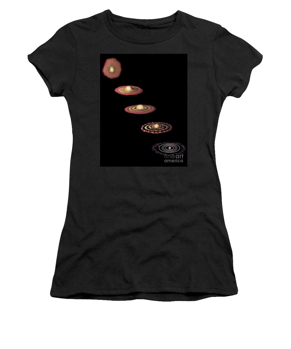 Illustration Women's T-Shirt featuring the photograph Formation Of Solar System, Illustration by Spencer Sutton