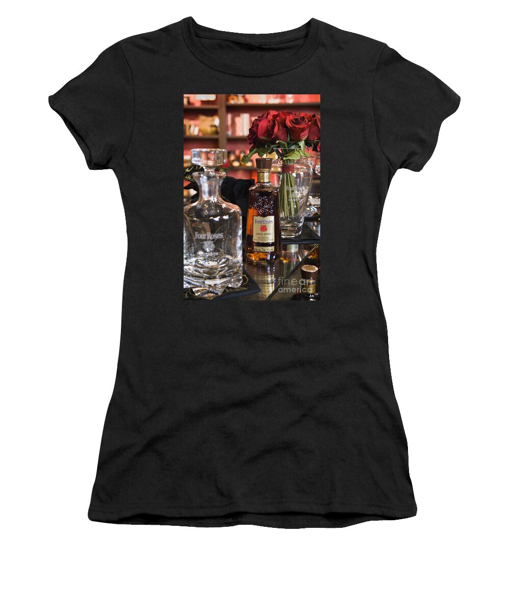 Bottle Women's T-Shirt featuring the photograph Four Roses Single Barrel - D008612 by Daniel Dempster