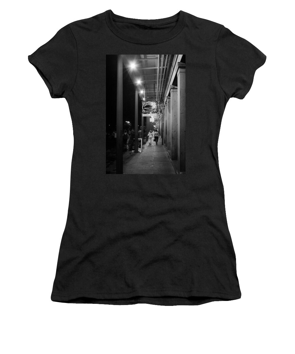 New Orleans Women's T-Shirt featuring the photograph French Quarter Shopping by Jeff Mize