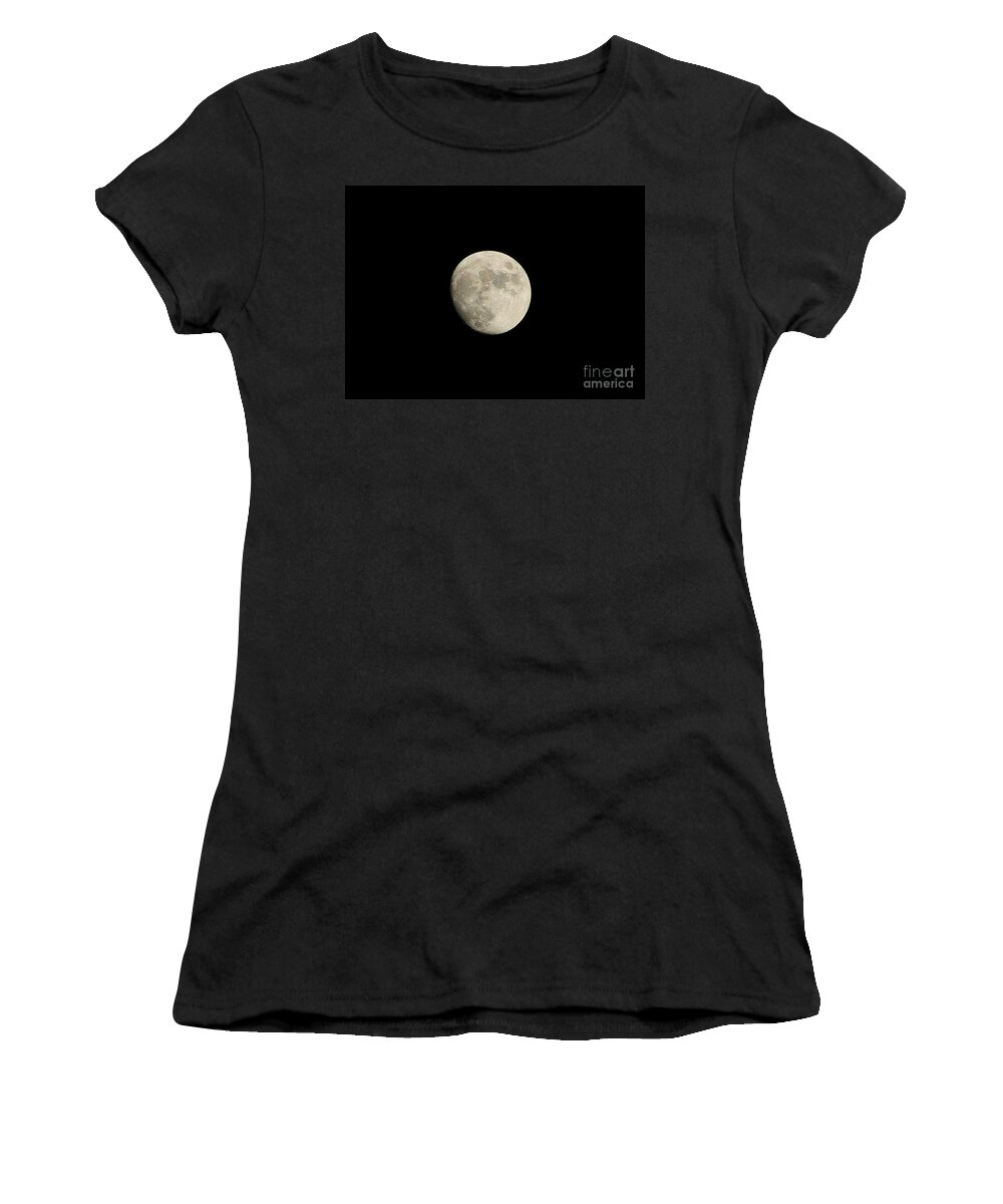 Moon Women's T-Shirt featuring the photograph Our Full Moon by Neal Eslinger