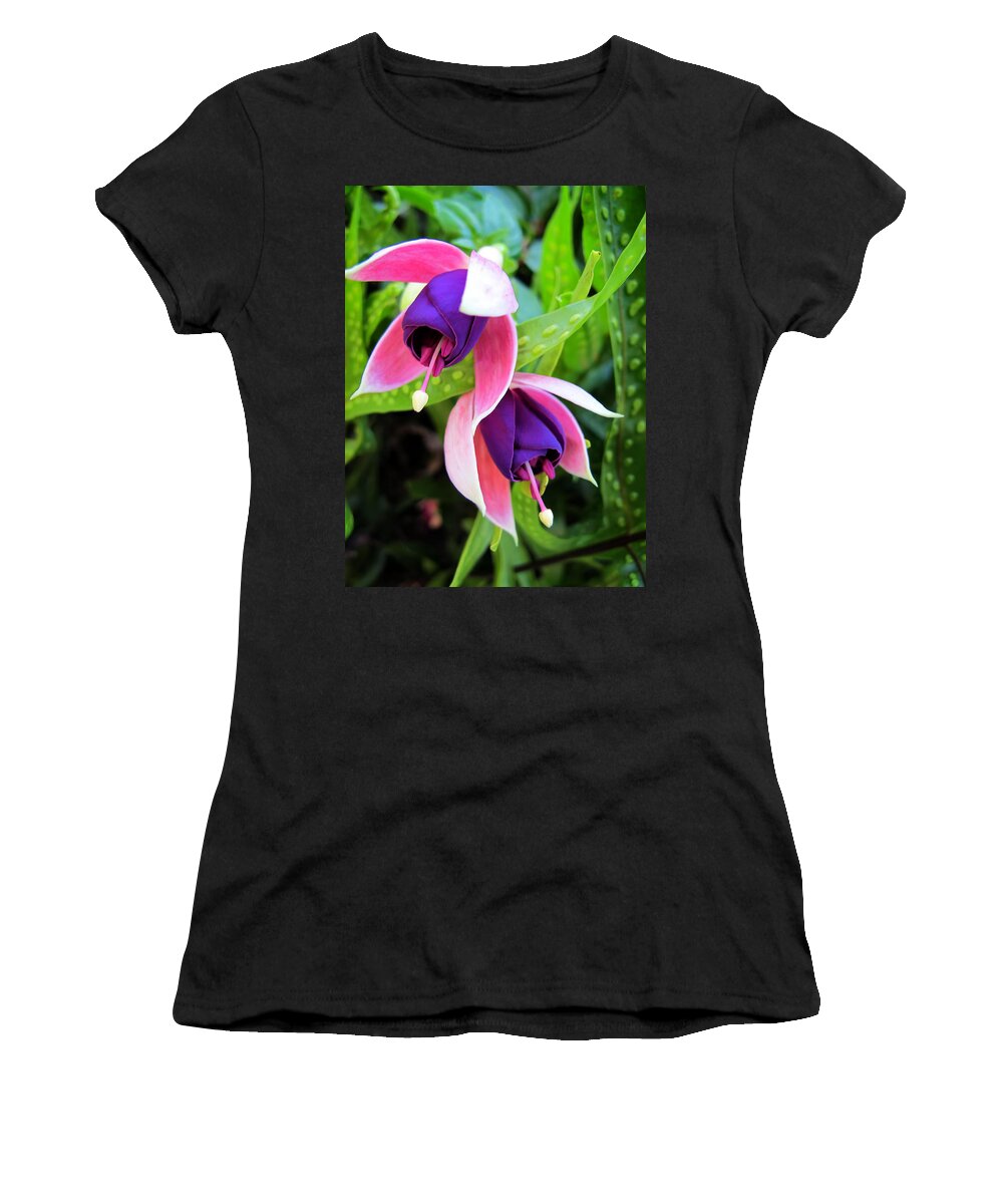 Purple Women's T-Shirt featuring the photograph Fuschia 4 by Dawn Eshelman