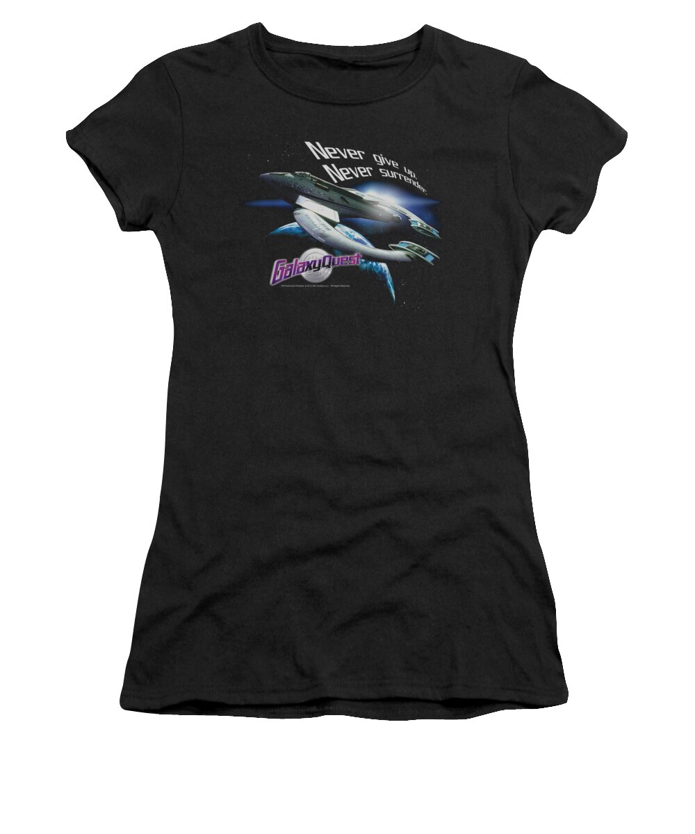 Galaxy Quest Women's T-Shirt featuring the digital art Galaxy Quest - Never Surrender by Brand A