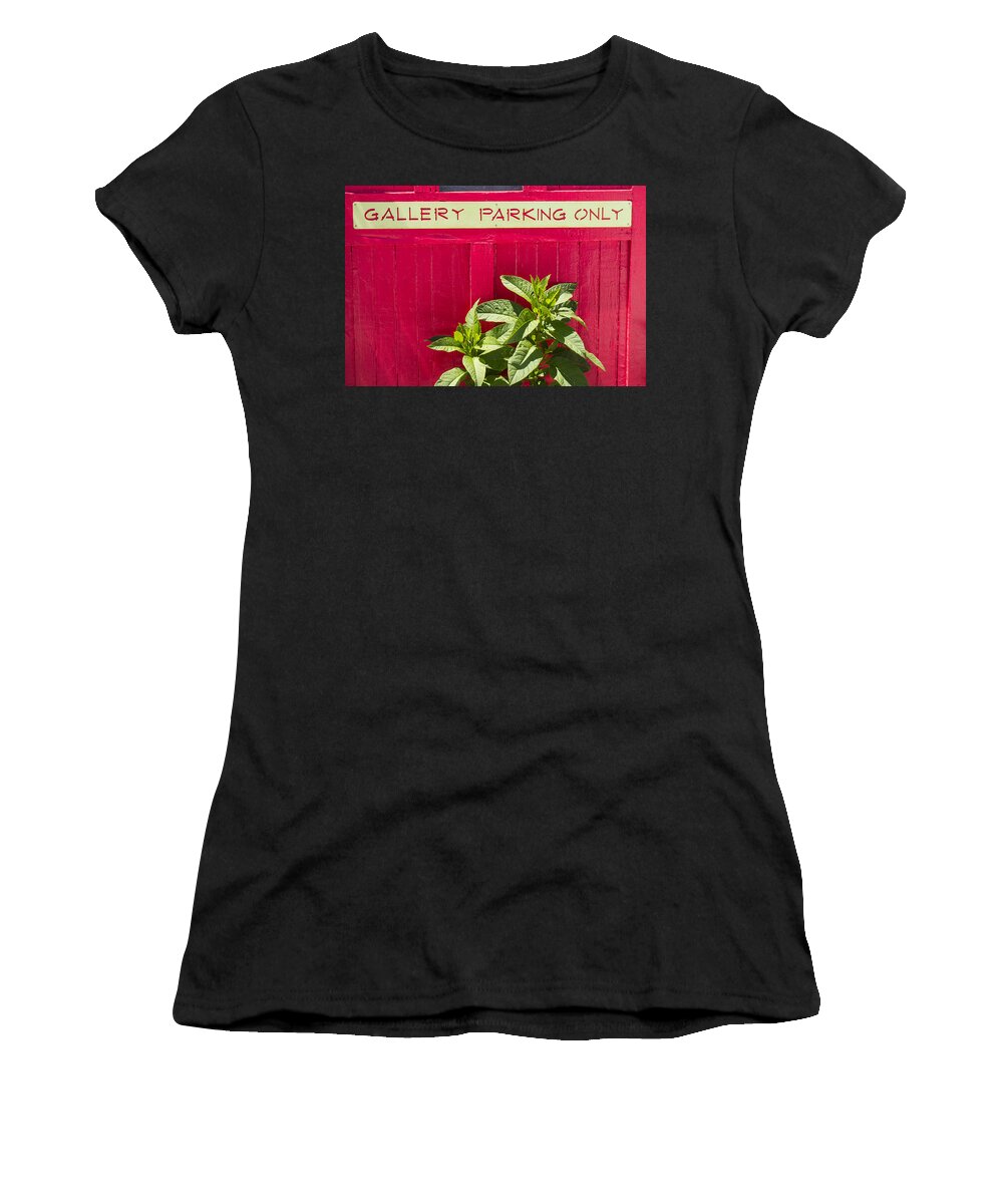 Art Women's T-Shirt featuring the photograph Gallery Parking Only by Frank Winters