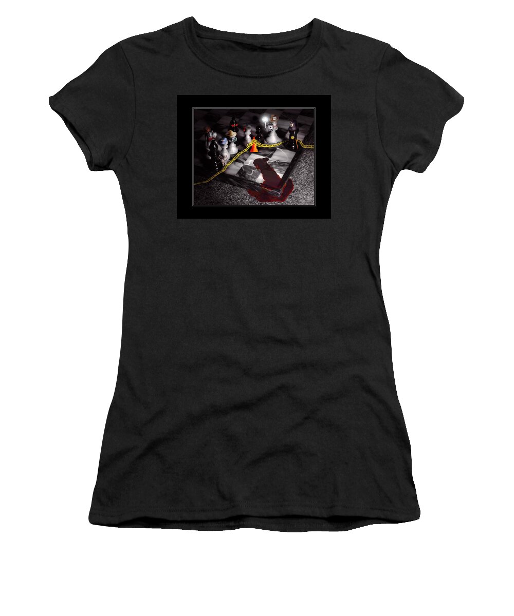 Savad Women's T-Shirt featuring the photograph Game - Chess - It's only a Game by Mike Savad