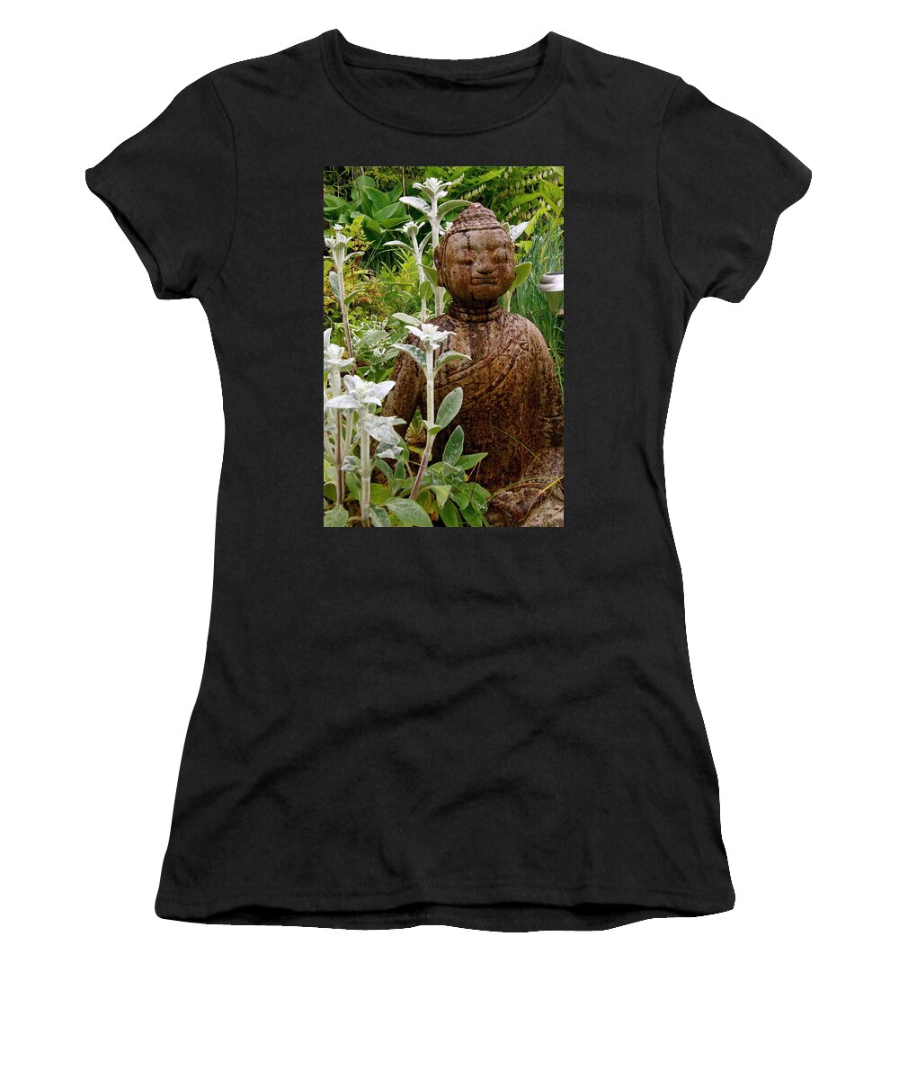 Garden Women's T-Shirt featuring the photograph Garden Buddha by Alicia Kent