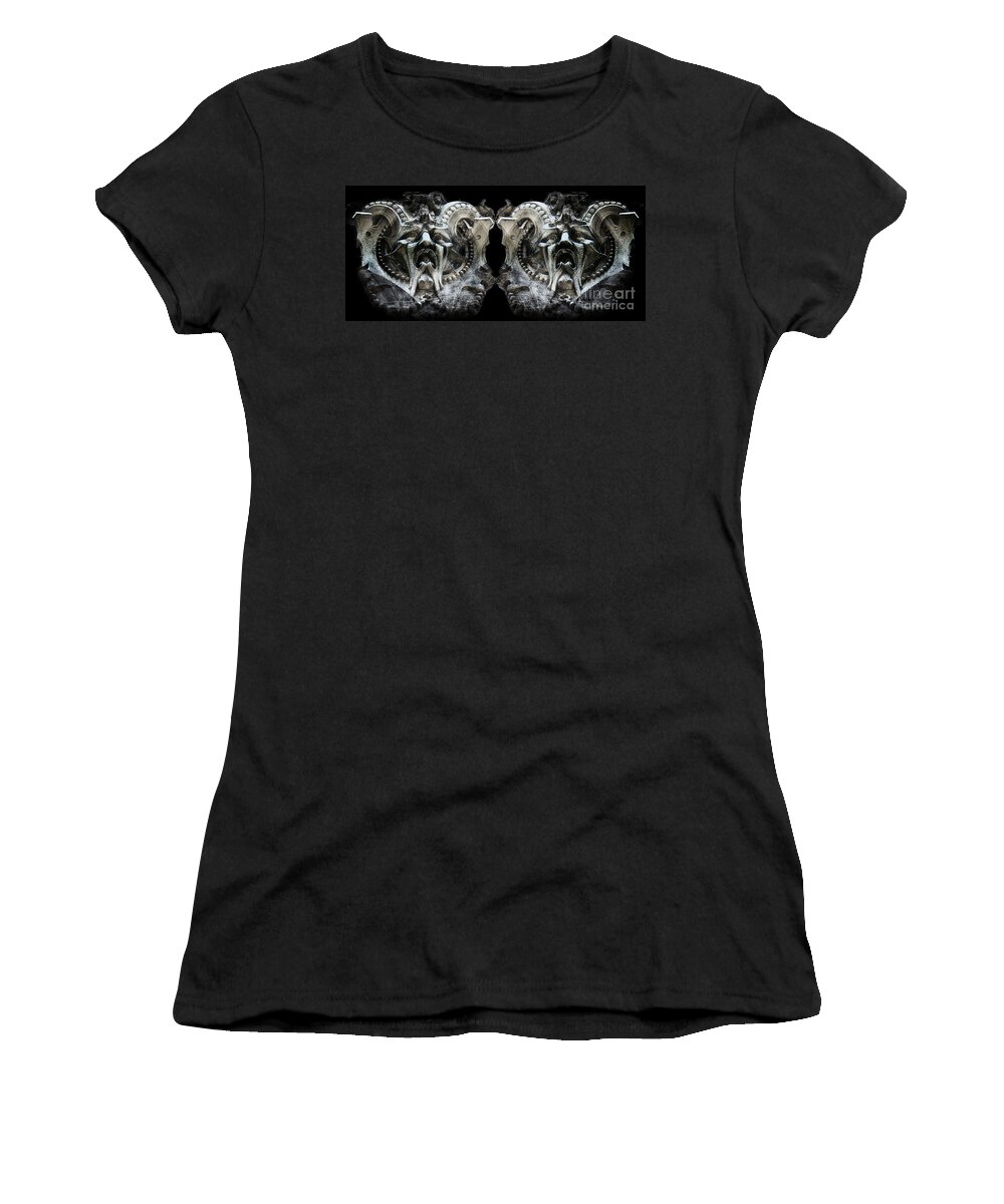 Gargoyles Women's T-Shirt featuring the photograph Gargoyles by Lilliana Mendez
