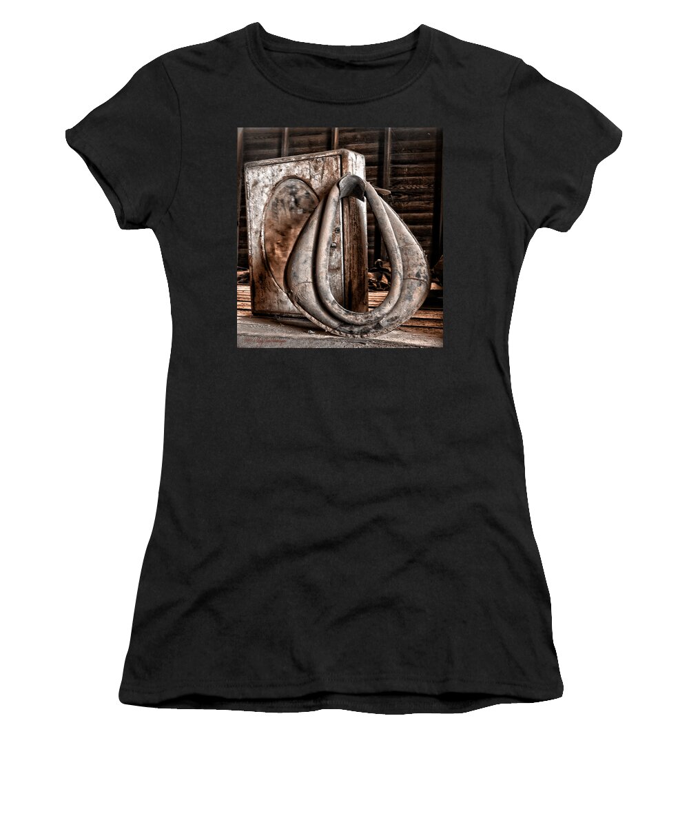 Rustic Photograph Print Women's T-Shirt featuring the photograph Gathering Dust by Lucy VanSwearingen
