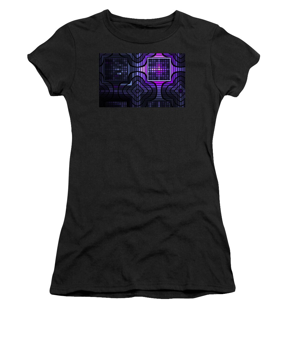 Fractal Women's T-Shirt featuring the digital art Geometric Stained Glass by Gary Blackman