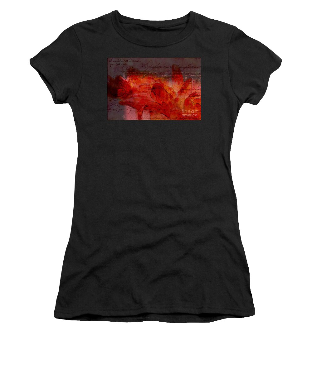Flower Women's T-Shirt featuring the digital art Gerberie - 77at2 by Variance Collections