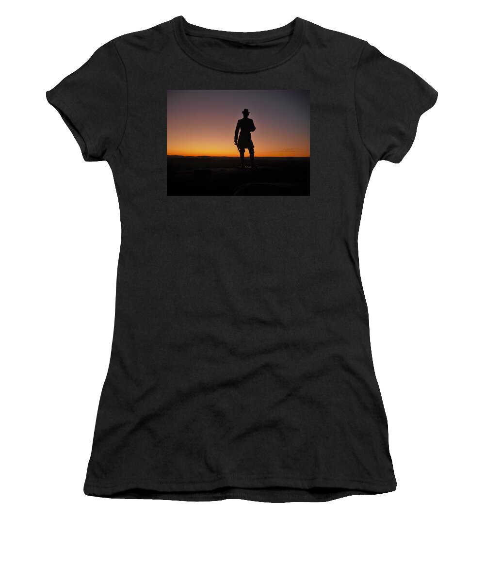 Gettysburg Women's T-Shirt featuring the photograph Gettysburg Sunset by Ed Sweeney