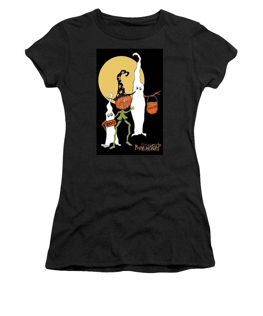 Halloween Women's T-Shirt featuring the painting Ghost Sandwich by Carol Jacobs